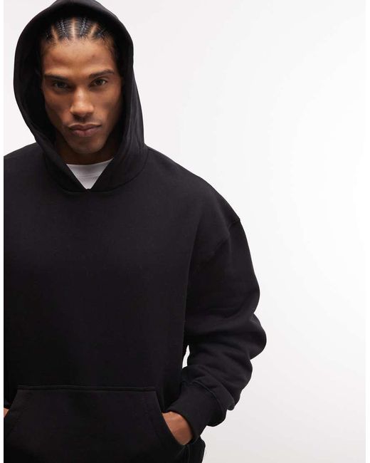 ASOS Blue Premium Heavyweight Oversized Hoodie for men