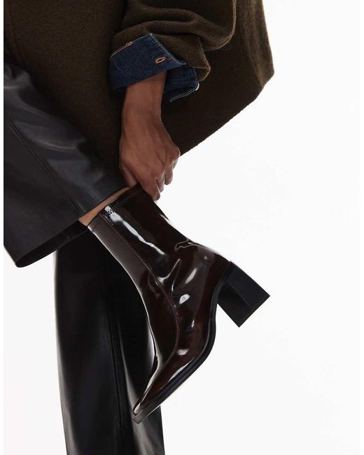 Tony Bianco Black Dusty Block Heeled Ankle Boots