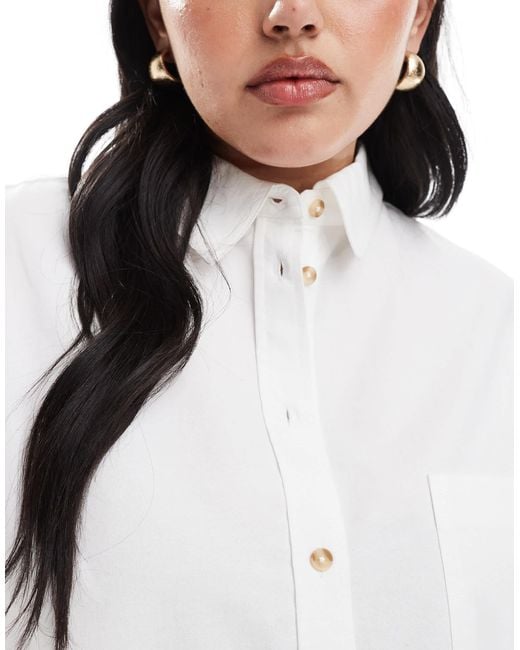 ASOS White Asos Design Curve Premium Oxford Shirt