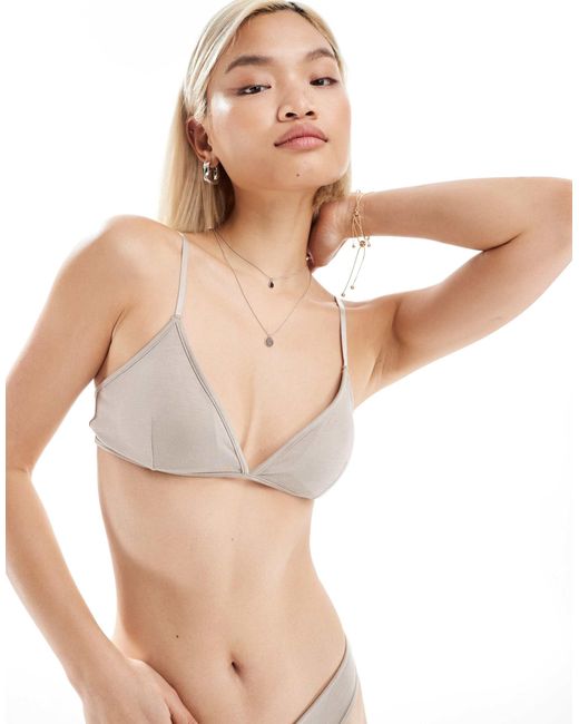 Monki Natural Mix And Match Super Soft Padded Bra