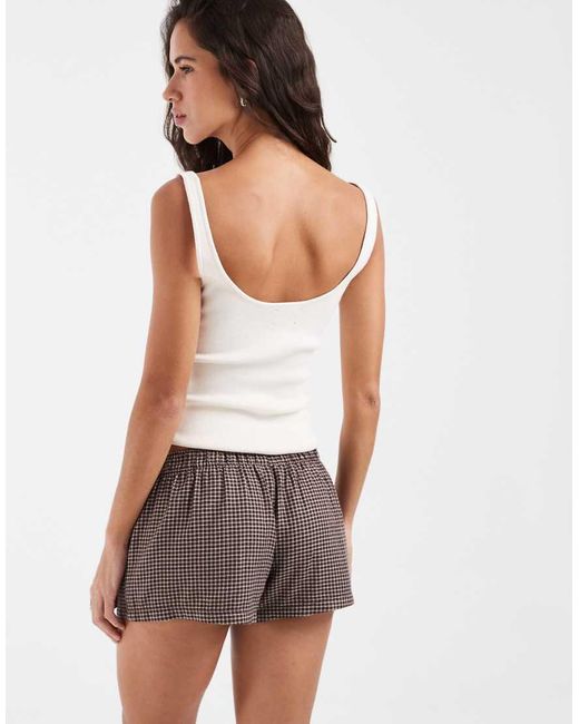 Hollister White Flannel Pyjama Shorts