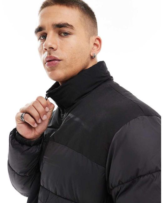 Jack & Jones Black Puffer Jacket for men