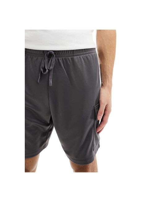 ASOS 4505 Black Performance Jersey Cargo Shorts for men