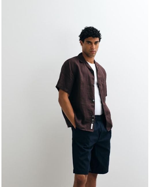 ARKET White Linen Mix Drawstring Shorts for men