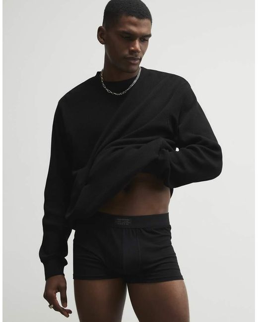 River Island Black Woven Pack Of 5 Trunks for men