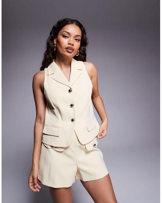 River Island Natural Waistcoat