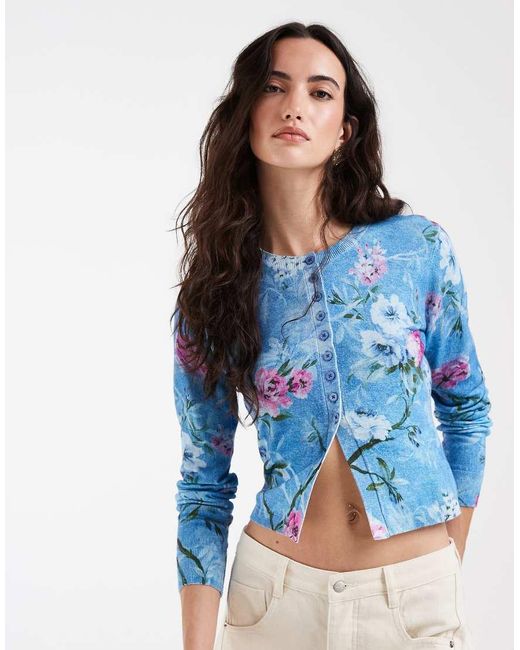 Muse Assembly Blue Button Down Cardigan