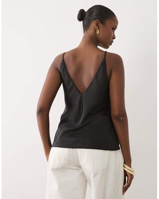 ASOS Black V Neck Satin Cami