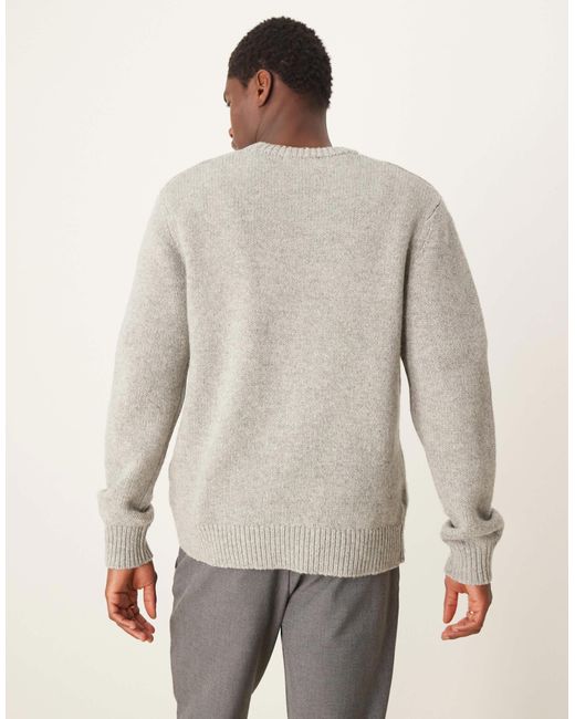 SELECTED – oversize-strickpullover in Gray für Herren