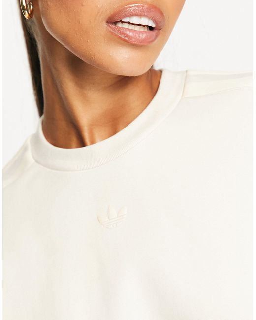 Adidas Originals White Contempo Chunky Striped Sweatshirt