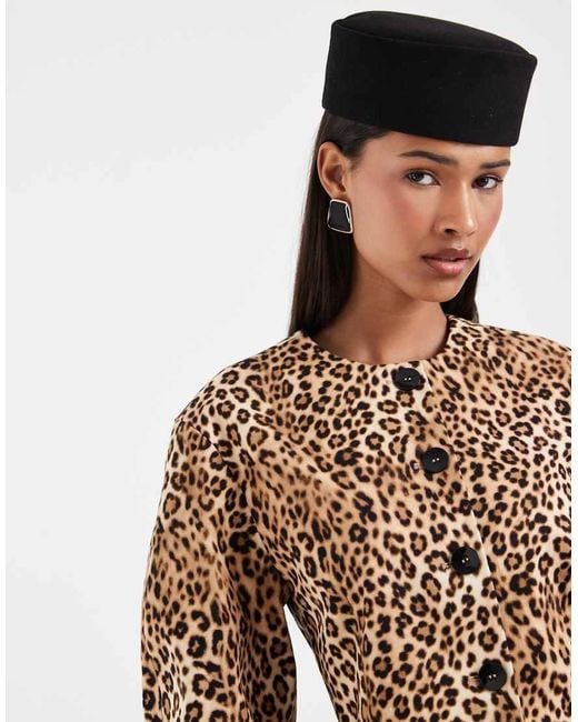 ASOS Brown Cropped Cinched Blazer