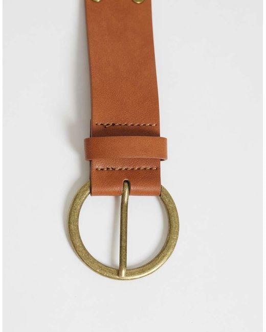 Mango Brown Teen Studded Belt