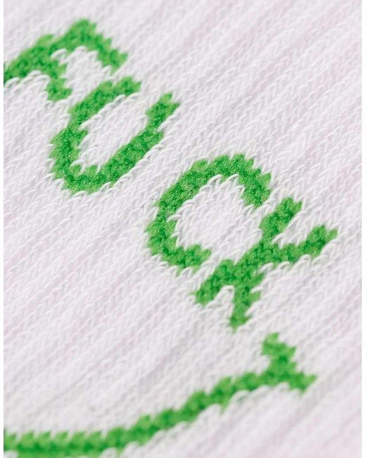 ASOS White Socks With Swear Word Smile Graphic for men