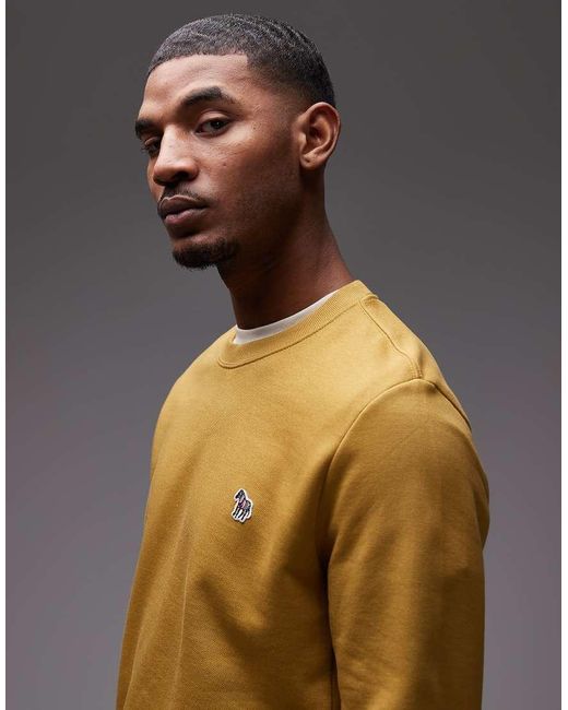 Paul Smith Yellow Zebra Logo Sweatshirt for men