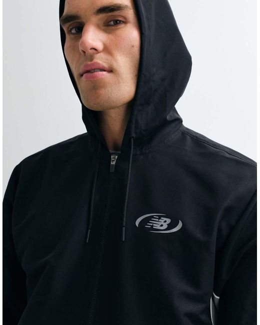 New Balance Black Trackside Woven Jacket for men