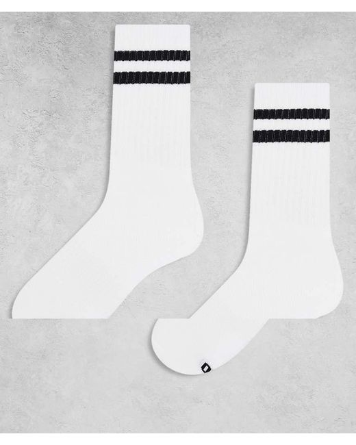 Only & Sons White 2 Pack Socks for men