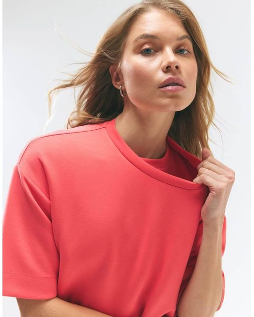 River Island Pink Premium Short Sleeve Boxy T-Shirt