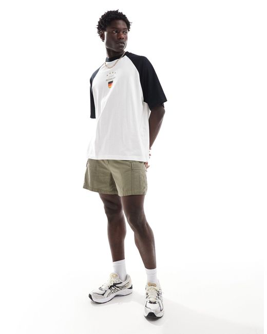 T-shirt oversize avec manches raglan et imprimé allemagne sur la poitrine ASOS pour homme en coloris White