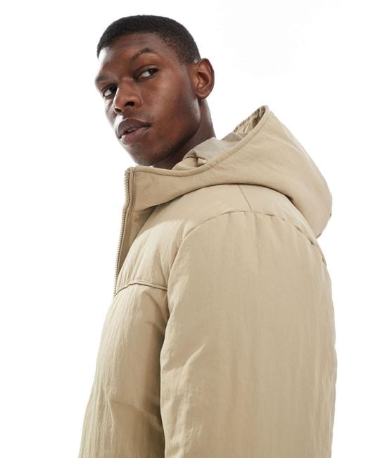 ASOS Natural Puffer Jacket for men
