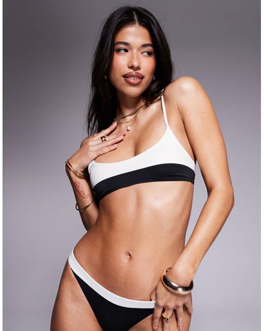 ASOS Black – connie cadiz – eng geschnittenes bikinioberteil