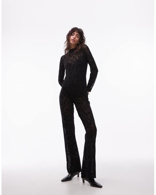 AllSaints White Rylee Flocked Catsuit