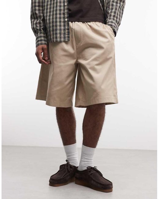 Weekday White baggy Fit Chinos Shorts for men