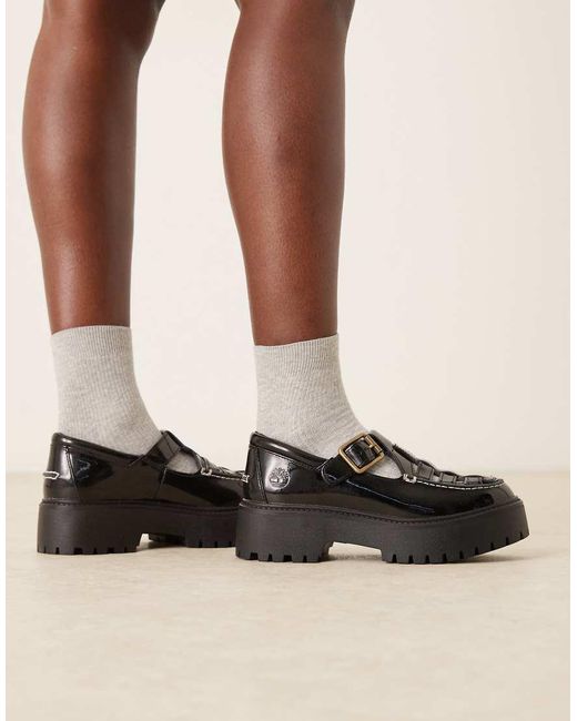 Zapatos Negros Estilo Merceditas Con Plataformas De Charol Stone Street De Timberland de color Black