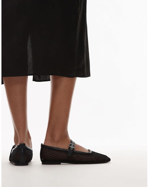 Tommy Hilfiger Black Mesh Ballet Shoe