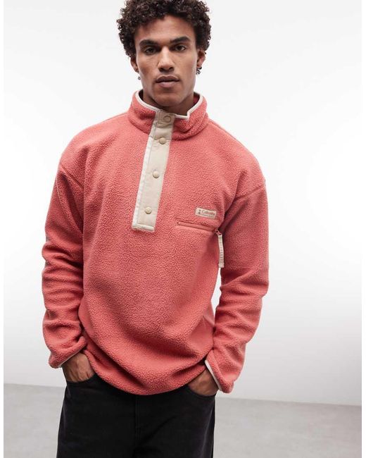 Columbia Red Helvetia Ii Half Snap Fleece for men