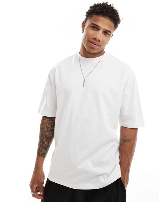 T-shirt oversize bianca con scritta "tokyo" sul retro di ASOS in White da Uomo