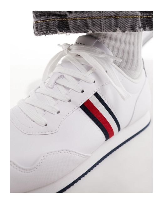 Tommy Hilfiger White Core Low Runner Sneakers for men