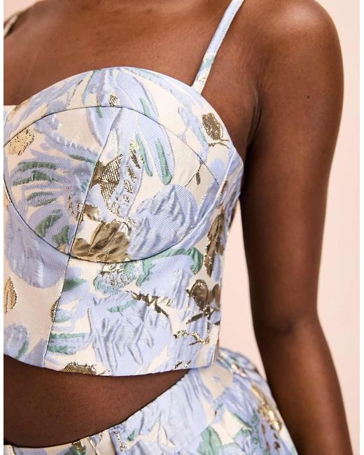 ASOS Natural Co-ord Jacquard Cupped Bralet