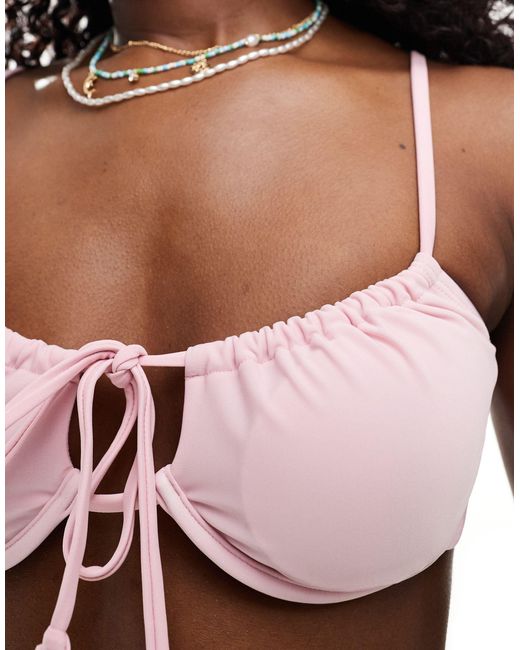 Brave Soul Pink Underwire Bikini Top