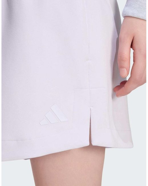 Adidas Originals White Soft Lux Loose Shorts
