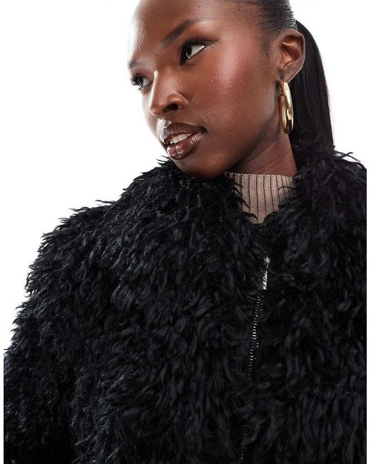 Cheap black fur jacket discount