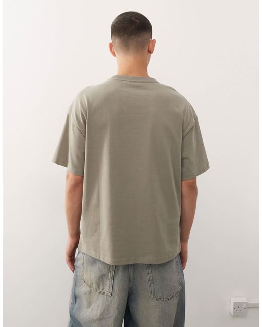 Weekday Gray Great Boxy Fit T-shirt for men