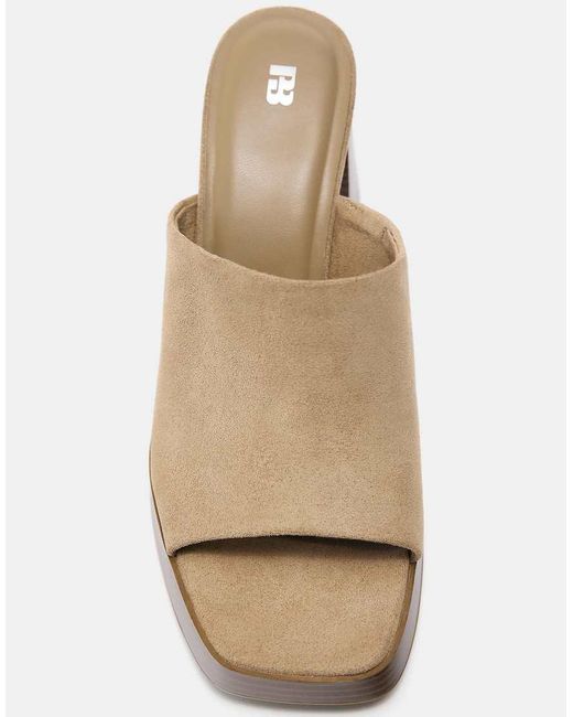 Pull&Bear Natural Platform Mule Heels