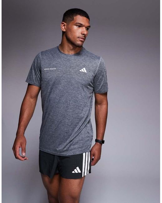 Adidas Originals Blue Adidas Running Own The Run T-shirt for men