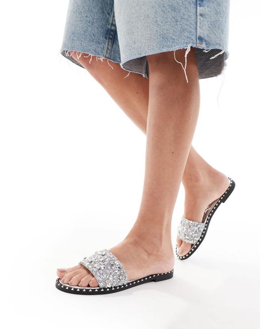 SEQWL White – tarrogan – flache sandalen