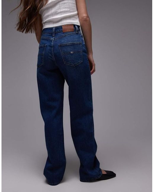 Vaqueros De Corte Recto Slim Con Lavado Oscuro Layla De -Azul Tommy Hilfiger de color Blue