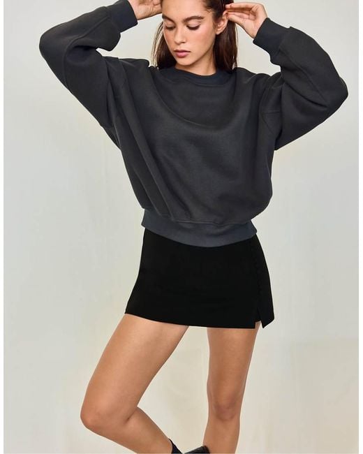 Stradivarius Black Basic Sweatshirt