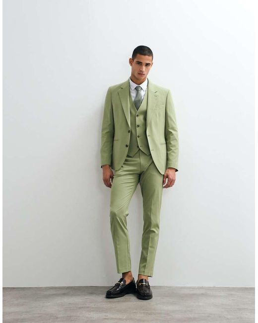 ASOS Green Slim Suit Blazer for men