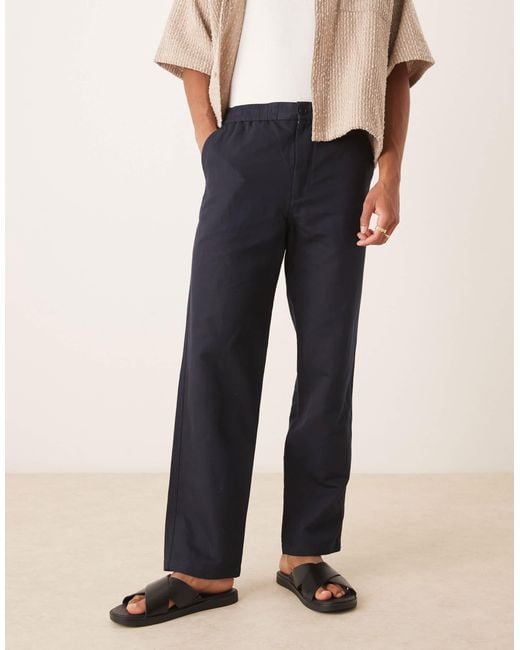 ARKET White Linen Blend Pants for men