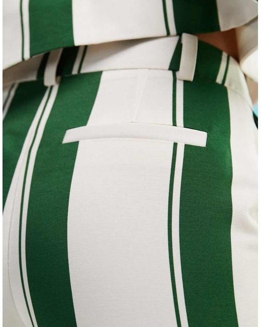 Pantaloni Sartoriali Dritti A Righe di ASOS in Blue