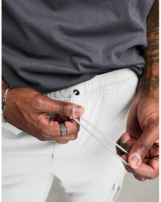 Jack & Jones White Intelligence Poly Cargo Trouser for men