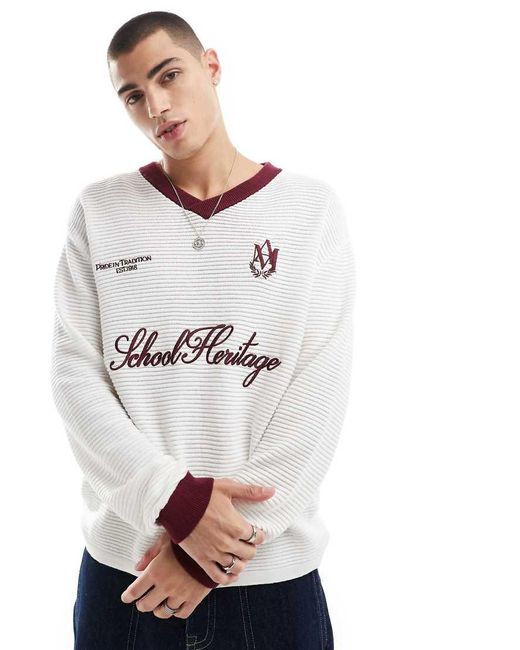 Bershka Gray Ottoman Knitted Jumper for men
