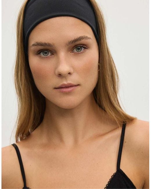 Stradivarius Blue Set Of 2 Plain Elasticated Headbands