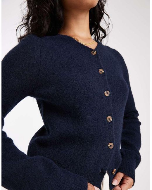 ASOS Blue V Neck Fitted Cardigan
