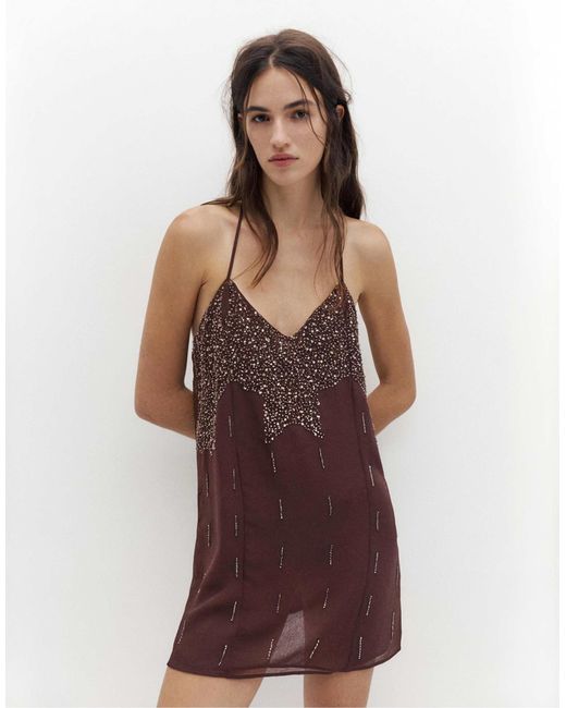 Robe ornée Pull&Bear en coloris Red
