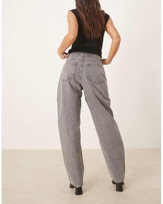ASOS Natural Slim Barrel Jeans